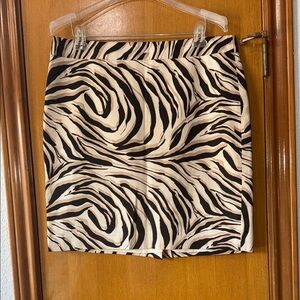 LOFT Zebra Print Skirt